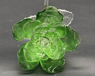 Waterford Crystal Fleurology Crystal Green Rose