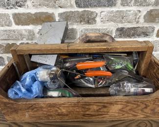 Tool Caddy w/ Assorted Hand Tools & Supplies