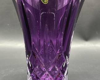 Waterford Crystal Lismore 8in Flared Amethyst Vase