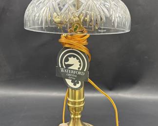 Waterford Brass Lamp w/ Crystal Shade