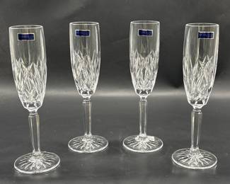 (4) Marquis by Waterford Brookside Champage Flutes