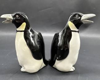 (2) Otagiri Handcrafted Porcelain Penguin Creamers