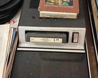HiFi with 8 track, turntable and record storage - Works!