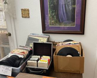 Audio of all types, 78s, 45, LP, cassette, 8 track!