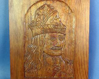 Vlad the Impaler Carved Wood Plaque