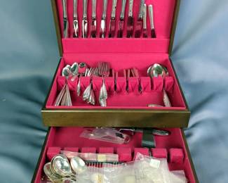 Towle Sterling Silver Flatware Set in Wooden Case
