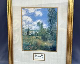 Monet "Path In The Ile Saint-Martin" Print, Framed And Matted, 25" x 21"