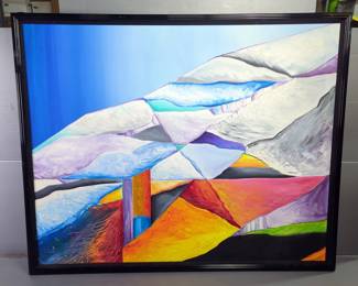 Randy Rudman Original Contemporary Oil On Canvas, Framed, 51" X 63"