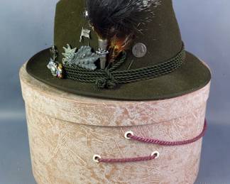 Anton Pichler Graz German Pin Fedora, In Hat Box