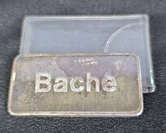 Bache Silver Bar, 1 Ounce .999 Fine Silver