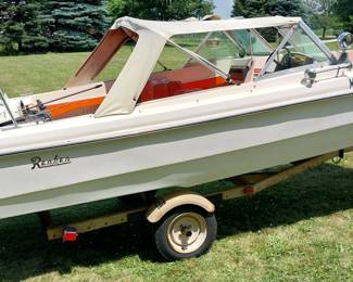 1973 Renken 15’ speed boat, Chrysler 55 outboard