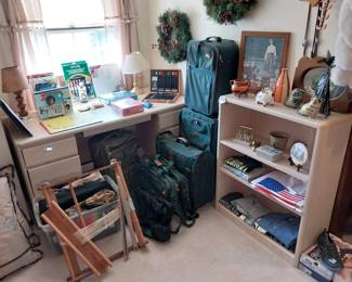Bob Ross art supplies, easels, rug loom, paints