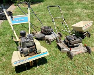 Cub Cadet tiller, push mowers, chemical spreader