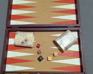 Vintage bakelite backgammon set