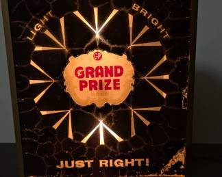 Grand Prize beer sign