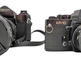 VINTAGE CANON F1 RICOH KR10 35MM SLR
