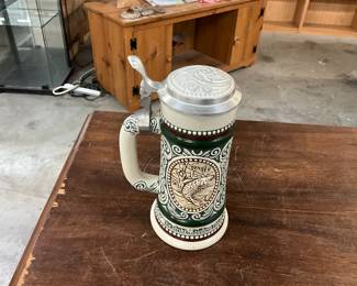 1978 Avon "The Strike Rainbow" Fishing Themed Stein