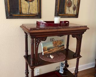 foyer table w/marble top