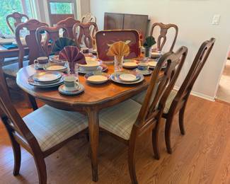 Another Dining Table with 6 Chairs and 2 Leaves