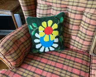 Vintage couch and pillows