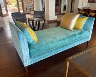 Custom Upholstered Chenille Lounger