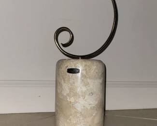 Bijan sculpture on marble base