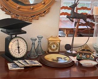 Scale, Clocks, Plates, and Decor