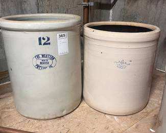 Antique Stoneware Crocks - Western Stoneware Company, Denver.