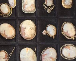 Nice selection of Gold Cameos