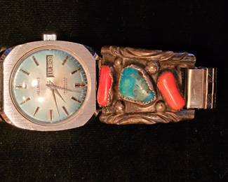 Signed Turquoise watch band