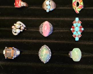 Assorted Sterling rings