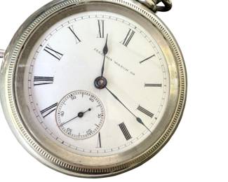 Antique 1882 ILLINOIS Victorian Gents Silver Pocket Watch