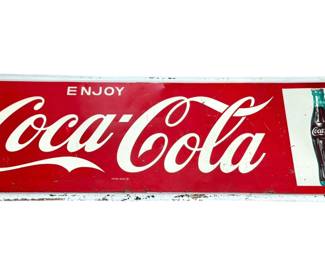 Large Vintage Metal Coke Sign