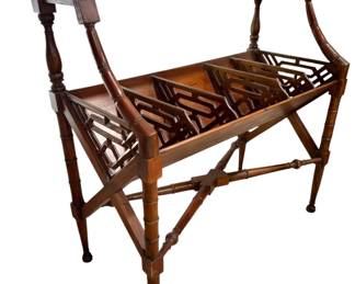 Mahogany Magazine / Book Stand ; Trough