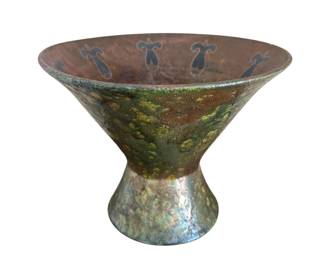 Signed Raku Pottery Art Sculpture