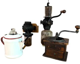 Vintage coffee grinders