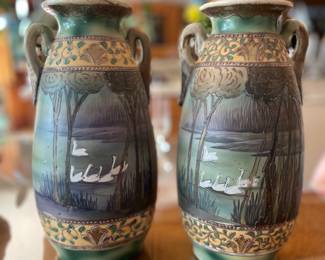 PAIR OF LARGE VINTAGE GORGEOUS VASES