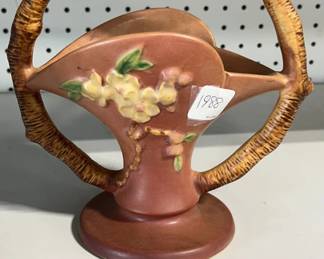 Roseville Pottery Apple Blossom Basket 309-8