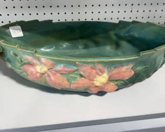 Roseville Pottery Clematis Console Bowl 461-14