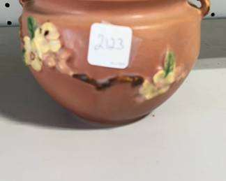 Roseville Pottery Apple Blossom Jardiniere 300-4