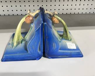 Roseville Pottery Pine Cone Bookends