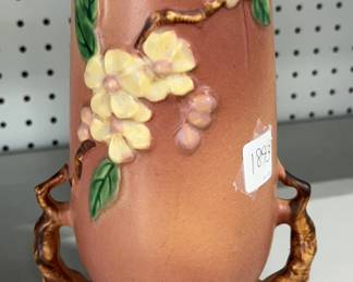 Roseville Pottery Apple Blossom Vase 389-10