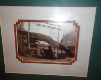 Navajo Woman weaving a Blanket in 1904