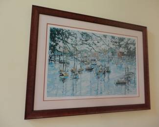 Summer Seaport by Ron Riddick (USA Artist)