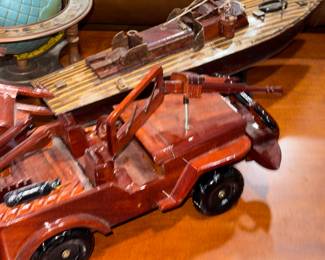 Mahogany wood collectibles