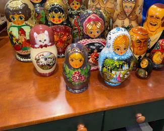 Vintage Russian Matryoshka nesting dolls