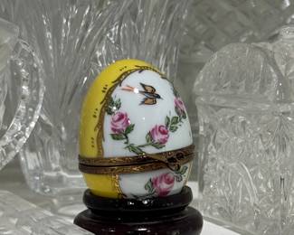 Limoges Egg shaped Trinket box