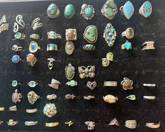 Sterling & turquoise rings