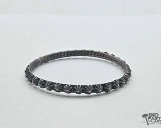 317 Handmade Native American Sterling Silver Bangle, 28.05g