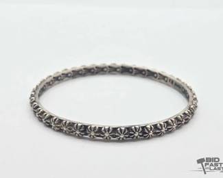 292 Handmade Native American Sterling Silver Bangle, 24.74g